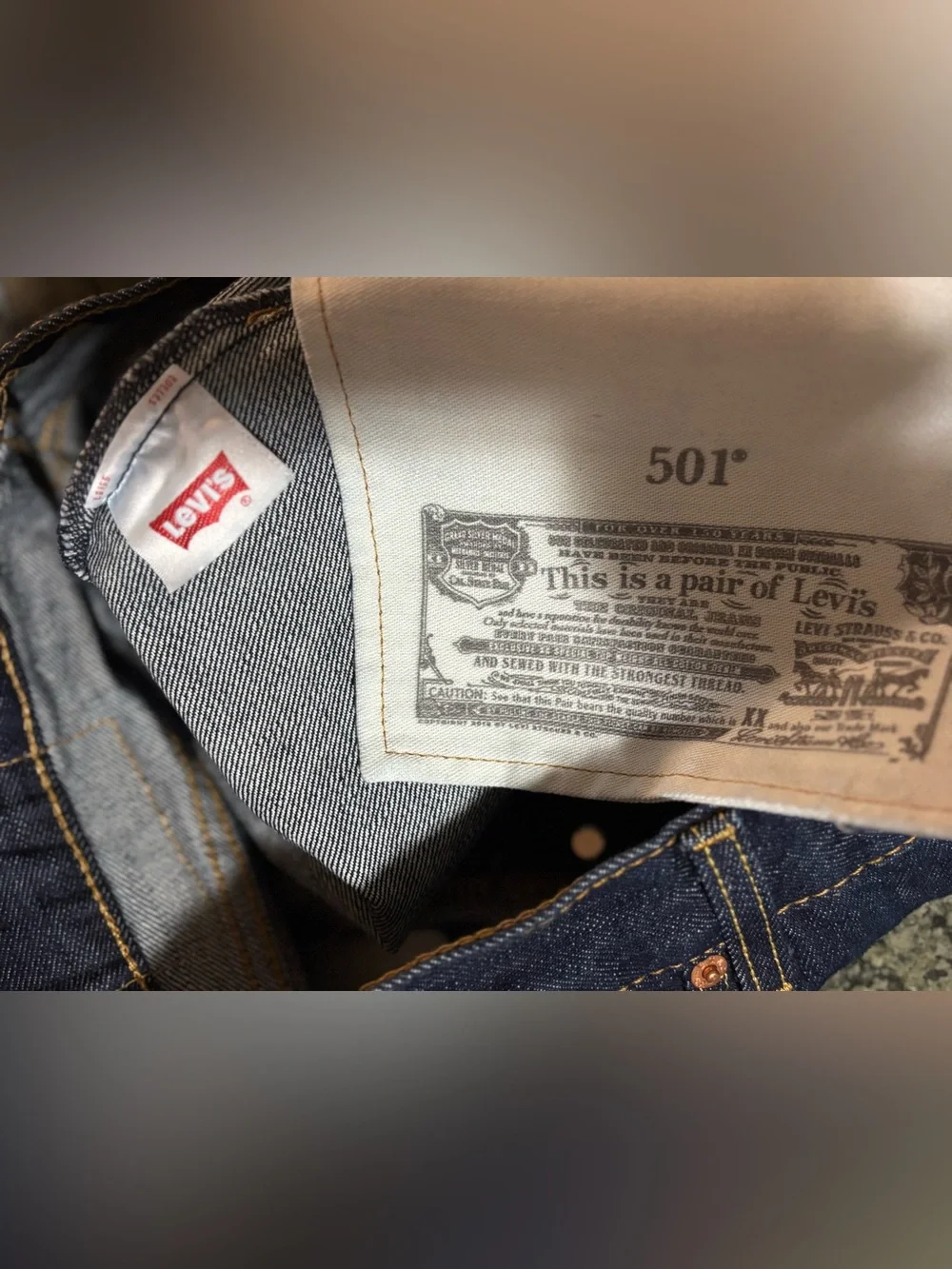 NWT Men’s Levi’s 501 Original Straight Leg Prewash Indigo 30x32